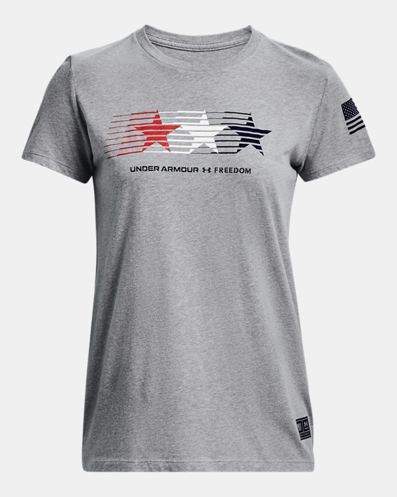 Women's UA Freedom Star T-Shirt, Gray, pdpMainDesktop image number 4